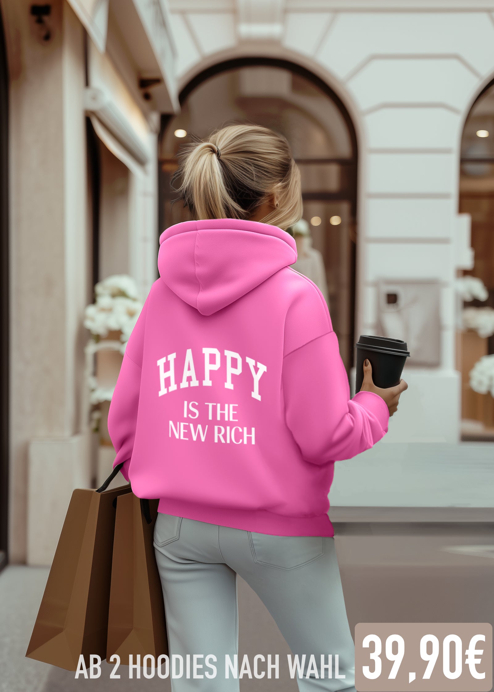 HAPPY IS THE NEW RICH (PINK)