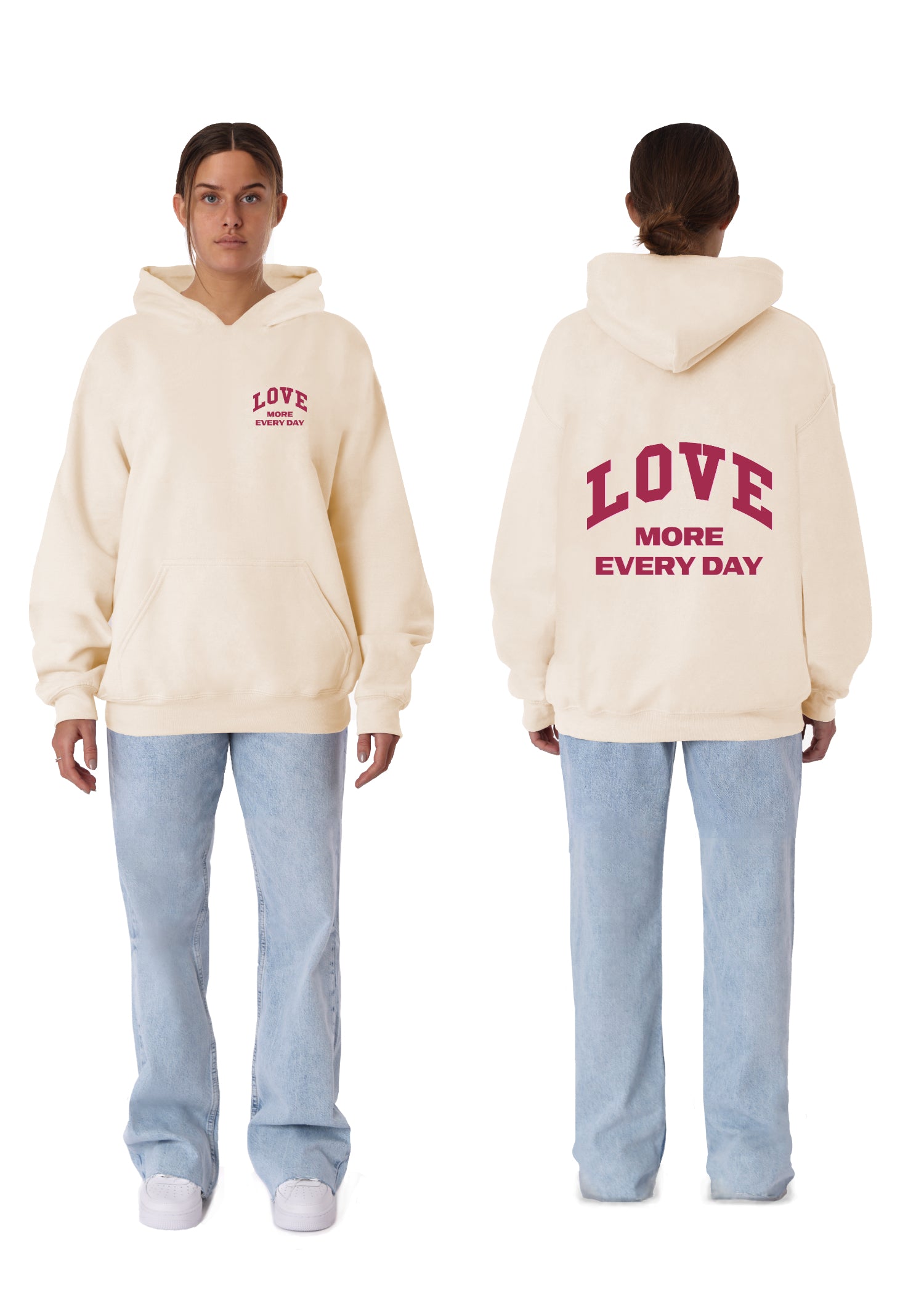 LOVE MORE (BURGUNDY / CREME)